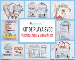 ✂💻PACK ´KIT DE PLAYA SVOC´- Vocabulario, conjugación, oraciones y complementos🎁PINCHA VER OFERTAS 