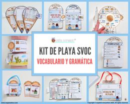 ✂💻PACK ´KIT DE PLAYA SVOC´- Vocabulario, gramática, conjugación, oraciones y complementos.