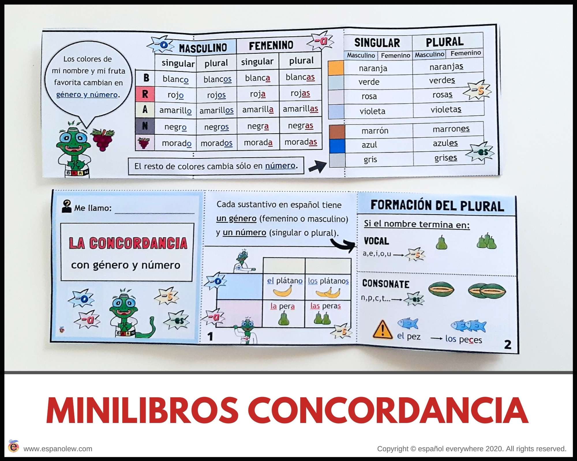 Juegos y manualidades para niños en clase de español. Ideas creativas para  la vuelta al cole. Concordancia sustantivos. Formación de oraciones., image size:2000x1600