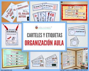  ✂🏫 PACK ORGANIZACIÓN DE AULA ✨ Sistema visual para rutinas, gestión del tiempo y espacios.