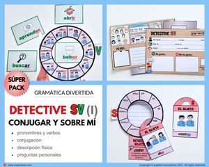💻 DETECTIVE SV (I) 🔎 Conjugación  👤 Descripción física 📝 Sobre mí · Repaso