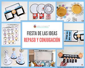 ✂💻FIESTA  (I)´-REPASO adaptable. CONJUGACIÓN Y PRONOMBRES. Números y colores 🎁PINCHA VER OFERTAS