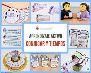 💻✂ FIESTA CONJUGACIÓN Y TIEMPOS VERBALES (IV) 🕒 Presente · Pasado · Futuro