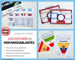 💻✂PACK PAÍSES HISPANOHABLANTES (I)- Países, oraciones y decoraciones. 🎁Pincha ver OFERTAS 