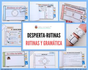 ✂💻´DESPIERTA RUTINAS´ Rutinas y gramática: Presente, reflexivos y horas. 🎁PINCHA PARA VER OFERTAS 