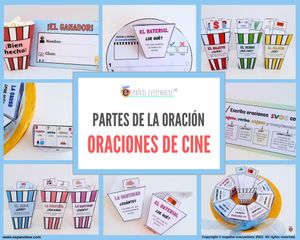 ✂💻MEGA PACK ´ORACIONES DE CINE - Complementos circunstanciales🎬PRESENTE, PASADO Y FUTURO