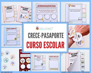 ✈️ CRECE-PASAPORTES 💭 Emociones | 🌱 Valores | 🎉 Fechas especiales | 📚 Todo el curso