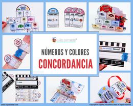 💻✂´CASAS CONCORDANCIA´- Oraciones género y plural. Números y colores. 🎁 PINCHA VER OFERTAS