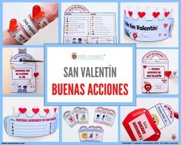 💻✂ CUELGA-BUENAS ACCIONES 💖 San Valentín 🔄 Adaptable a cualquier momento