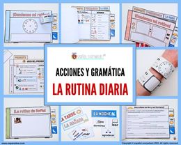 ✂💻 DESPIERTA-RUTINAS ⏰ Rutina Diaria y Gramática 🎯 Presente · Reflexivos · Horas