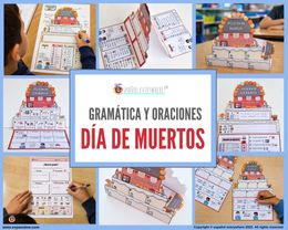 ✂️ GRAMÁTICA Y ORACIONES DÍA DE MUERTOS 💀 | Vocabulario ✨ Singular, plural y oraciones SVO