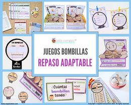 💻✂ BOMBILLAS REPASO-Juego adaptable de repaso. ADAPTABLE CUALQUIER TEMA. 🎁PINCHA VER OFERTAS  