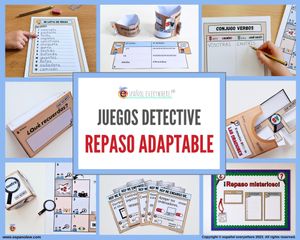 💻 ✂ DETECTIVE SV (II) 🔎 REPASO ADAPTABLE 🔁 Gamificación · Conjugación  🏫 Tareas encargado