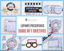 💻✂MEGA PACK ´Lupamís´- PRESENTARSE Y OBJETIVOS CURSO- Vocabulario, verbos tener y gustos.