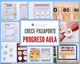 ✈️ CRECE-PASAPORTES 🏆 Progreso del aprendizaje 🎯 Rutina de logros 💭 Emociones 🌱 Valores  