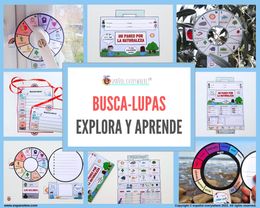 💻✂BUSCA-LUPAS. Naturaleza y colores 🔎Oraciones, conjugación. Plurales, género y concordancia.