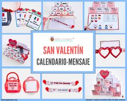 💻✂ CALENDARIO-MENSAJE SAN VALENTÍN´- Países y mensajes. 🎁 PINCHA VER OFERTAS 