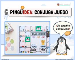 🎲 CONJUGA-JUEGO DE MESA 🎲 Conjugación activa en Pascua o cualquier ocasión 🐧 Pingüideas
