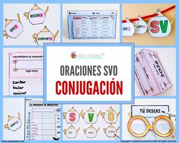💻✂ CONJUGACIÓN Y ORACIONES MÁGICAS ✍️ Presente indicativo · Cualquier tiempo