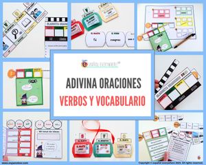 ✂💻PACK ´ADIVINA-IDEAS´- Conjugación, repaso y oraciones. 🏪EN EL MERCADO. 🎁Pincha ver OFERTAS 