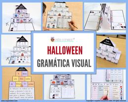 🏠 GRAMÁTICA VISUAL Y VOCABULARIO HALLOWEEN 🎃 | Verbos ✨ Vocabulario, gramática y oraciones