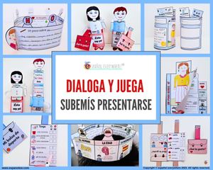 ✂💻 SUBEMÍS PRESENTARSE 👋 Sobre mí · Comida  📝 Descripción ·  carácter 🎒 Material ·  deportes