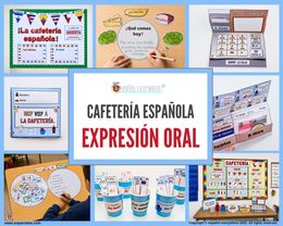 💻✂ CAFETERÍA ESPAÑOLA ☕ Expresión oral en situaciones reales 👄 Vocabulario · Sobre mí 🌎 Países