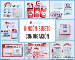 ✂💻PACK ´RINCÓN SUJETO´ con pronombres 🎯 CONJUGACIÓN presente indicativo (adaptable).