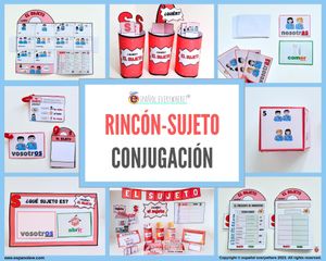 ✂💻´RINCÓN SUJETO´ pronombres 🎯 CONJUGACIÓN presente indicativo (adaptable).🎁Pincha ver OFERTAS