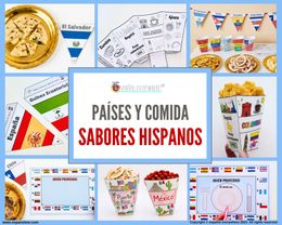 ✂ SABORES MUNDO HISPANO 🌎 Actividades y meriendas culturales hispanas 🌟Adaptable a otros países