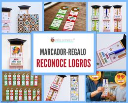 📚 MARCADORES REGALO 2 EN 1 🎯 Inicio  🏆 Logros 🎓 Fin de curso