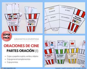✂💻ORACIONES CINE (Parte I)- Sujeto, verbo, objeto y complementos. 🎬PRESENTE 🎁Pincha ver OFERTAS