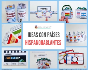 💻✂MEGApack HISPANOHABLANTE-Sobre mí, inicio de curso, países, oraciones 🌎IDEAS  FIESTA HISPANA.