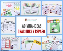 💡 ADIVINA-IDEAS 📝 Formación oraciones🎯 Conjugación · Repaso 🏪 En el mercado