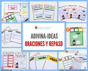 💡 ADIVINA-IDEAS 📝 Formación oraciones🎯 Conjugación · Repaso 🏪 En el mercado