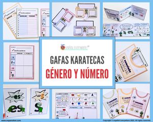 ✂💻 GAFAS KARATECAS 🥋 GÉNERO Y NÚMERO 🎯Aprende gramática de manera divertida