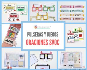 ✂💻JUEGOS Y ORACIONES SVOC (sujeto, verbo, objeto y complementos) 🏤EN CLASE Y MATERIAL ESCOLAR