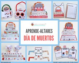 💻✂MEGA PACK DÍA DE MUERTOS- Vocabulario, pronombres, verbos, plurales, gustos y oraciones SVO.