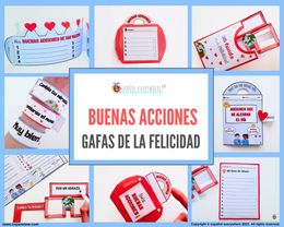 💻✂ ´GAFAS DE LA FELICIDAD´. Murales y juegos Acciones que te alegran. 🎁PINCHA VER OFERTAS
