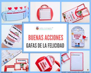 💻✂ ´GAFAS DE LA FELICIDAD´. Murales y juegos Acciones que te alegran. 🎁PINCHA VER OFERTAS