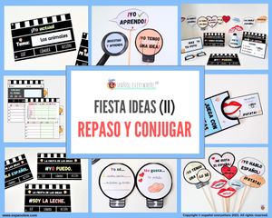 ✂💻´FIESTA (II)´ - CONJUGACIÓN Y REPASO (adaptable)  🎁 PINCHA VER OFERTAS.