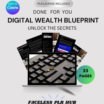 🔥Digital Wealth Blueprint- Editable in CANVA🔥