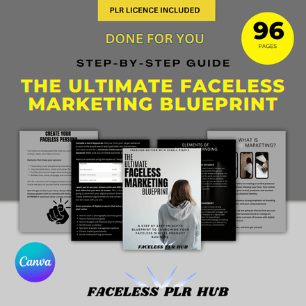 🔥The Ultimate Faceless Marketing Blueprint🔥Editable in CANVA
