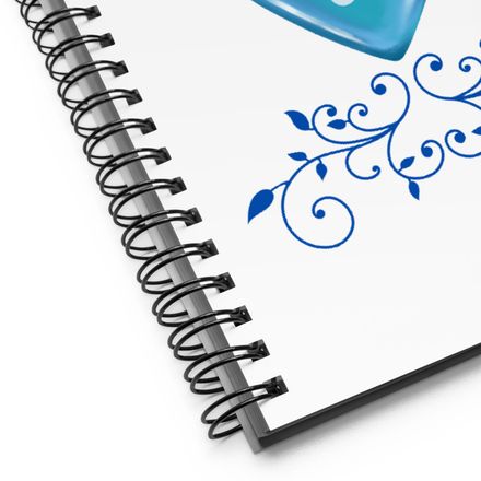 Blue Heart Paw Spiral Notebook