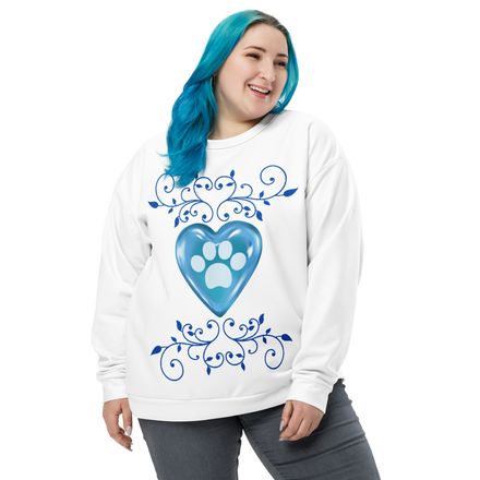 Blue Heart Paw