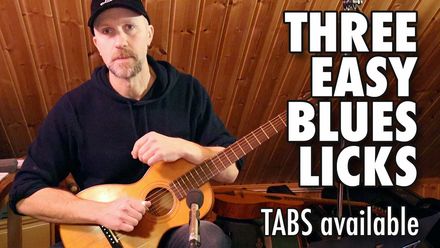 3 Easy Blues Licks in E TABS / STANDARD NOTATION