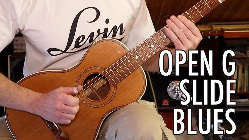 Open G Slide Blues on a Vintage Parlor Guitar (Crane ridge) TABS / SHEET MUSIC