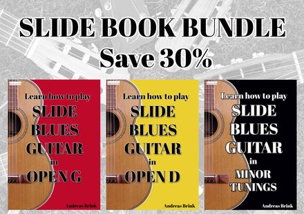 SLIDE BOOK BUNDLE: Slide Blues Guitar in Open G, Open D and Minor Tunings