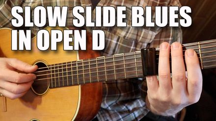 Slow Slide Blues in Open D TABS / STANDARD NOTATION + BACKING TRACK