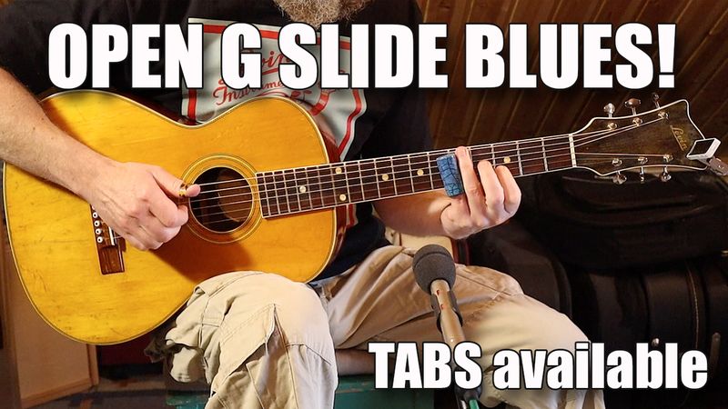 Open G Slide Blues Guitar (Paramount blues) TABS / STANDARD NOTATION